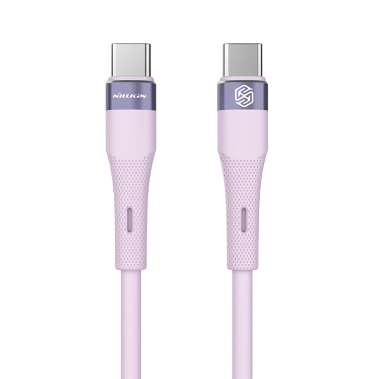 Nillkin 2.4A USB-C/Type-C to USB-C/Type-C Silicone Data Cable, Length: 1.2m(Purple) - USB-C & Type-C Cable by NILLKIN | Online Shopping South Africa | PMC Jewellery