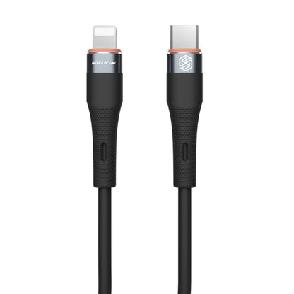 Nillkin 2.4A USB-C/Type-C to 8 Pin Silicone Data Cable, Length: 1.2m(Black) - 2 in 1 Cable by NILLKIN | Online Shopping South Africa | PMC Jewellery