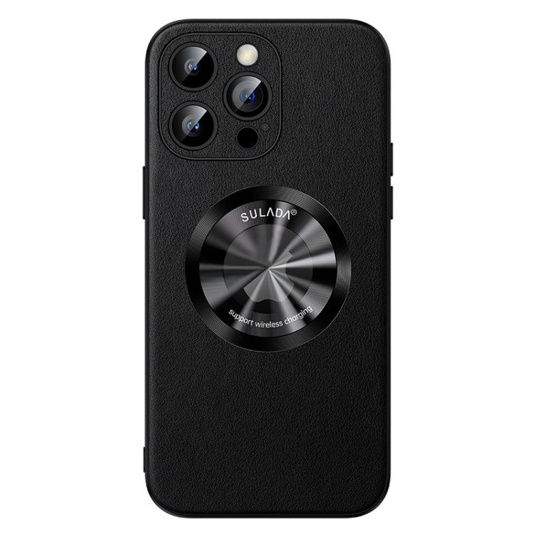 For iPhone 14 Pro SULADA Microfiber Leather MagSafe Magnetic Phone Case(Black) - iPhone 14 Pro Cases by SULADA | Online Shopping South Africa | PMC TechLife | Buy Now Pay Later Mobicred