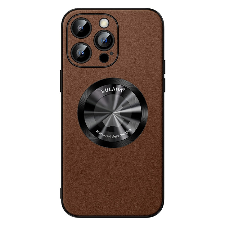 For iPhone 13 Pro Max SULADA Microfiber Leather MagSafe Magnetic Phone Case(Brown) - iPhone 13 Pro Max Cases by SULADA | Online Shopping South Africa | PMC TechLife | Buy Now Pay Later Mobicred