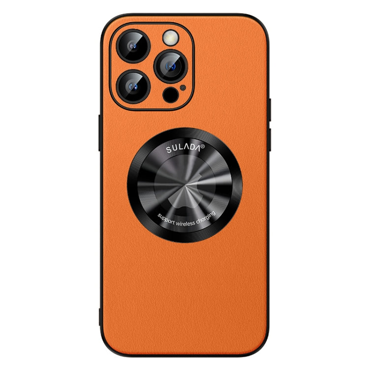 For iPhone 13 Pro SULADA Microfiber Leather MagSafe Magnetic Phone Case(Orange) - iPhone 13 Pro Cases by SULADA | Online Shopping South Africa | PMC TechLife