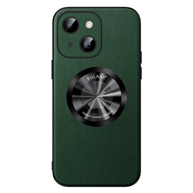 For iPhone 13 SULADA Microfiber Leather MagSafe Magnetic Phone Case(Green) - iPhone 13 Cases by SULADA | Online Shopping South Africa | PMC TechLife | Buy Now Pay Later Mobicred
