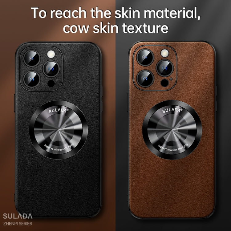 For iPhone 13 Pro SULADA Microfiber Leather MagSafe Magnetic Phone Case(Black) - iPhone 13 Pro Cases by SULADA | Online Shopping South Africa | PMC TechLife | Buy Now Pay Later Mobicred