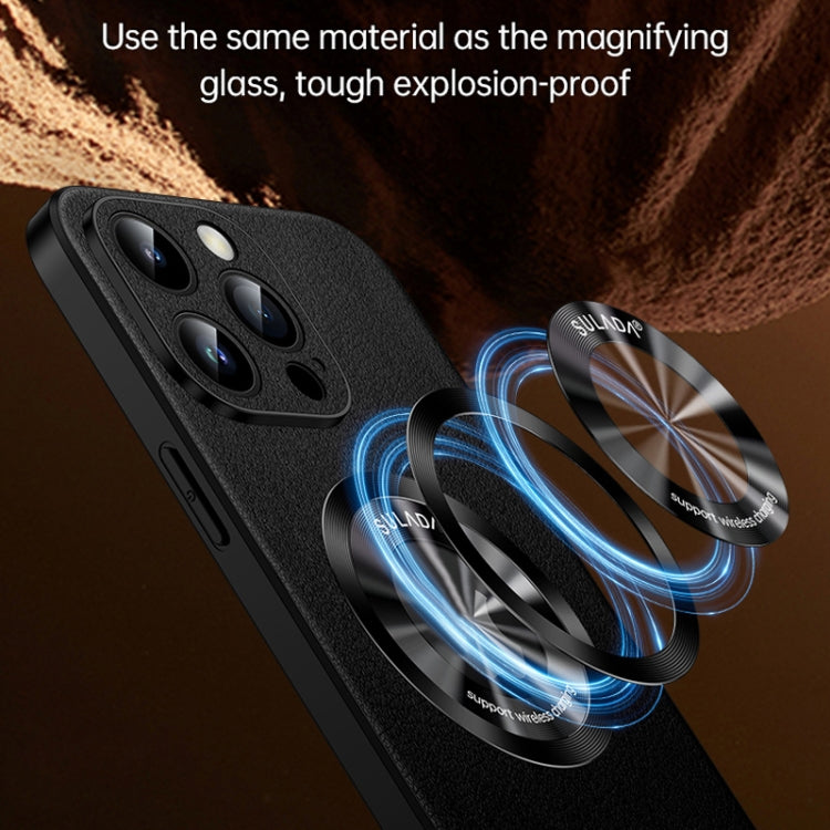 For iPhone 13 Pro SULADA Microfiber Leather MagSafe Magnetic Phone Case(Black) - iPhone 13 Pro Cases by SULADA | Online Shopping South Africa | PMC TechLife | Buy Now Pay Later Mobicred
