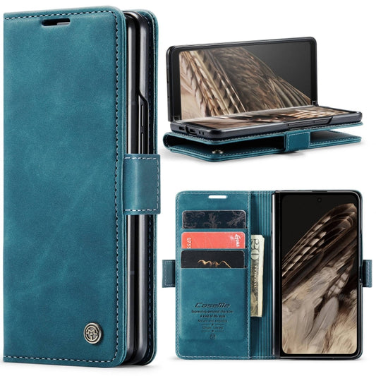 For Google Pixel Fold CaseMe 013 Multifunctional Horizontal Flip Leather Phone Case(Blue) - Google Cases by CaseMe | Online Shopping South Africa | PMC Jewellery
