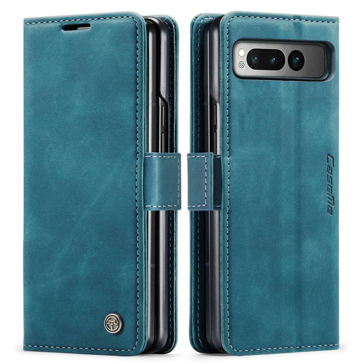 For Google Pixel Fold CaseMe 013 Multifunctional Horizontal Flip Leather Phone Case(Blue) - Google Cases by CaseMe | Online Shopping South Africa | PMC Jewellery