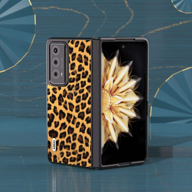 For Honor Magic V2 ABEEL Black Edge Leopard Print Phone Case(Gold) - free shipping - PMC TechLife - Order now!