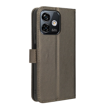 For Ulefone Note 16 Pro Diamond Texture Leather Phone Case(Brown) - Ulefone Cases by PMC Jewellery | Online Shopping South Africa | PMC Jewellery