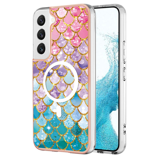 For Samsung Galaxy S22+ 5G Marble Pattern Dual-side IMD Magsafe TPU Phone Case(Colorful Scales) - Galaxy S22+ 5G Cases by PMC Jewellery | Online Shopping South Africa | PMC Jewellery | Buy Now Pay Later Mobicred