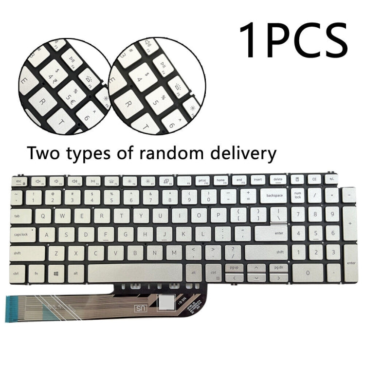 For Dell Inspiron 15 7590 / 7791 / 5584 US Version Backlight Laptop Keyboard(Silver) - Dell Spare Parts by PMC Jewellery | Online Shopping South Africa | PMC Jewellery