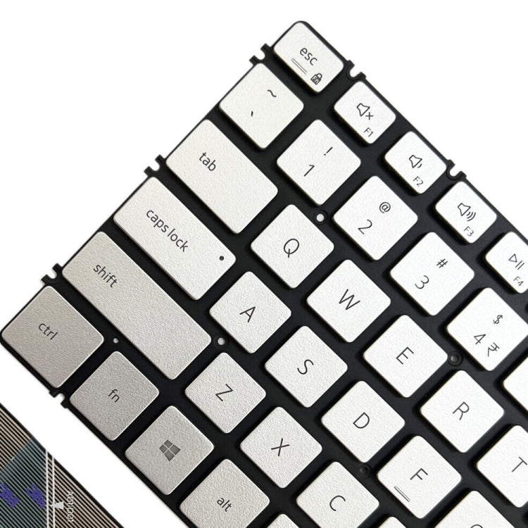For Dell Inspiron 7490 / Vostro 5390 US Version Backlight Laptop Keyboard(Silver) - Dell Spare Parts by PMC TechLife | Online Shopping South Africa | PMC TechLife