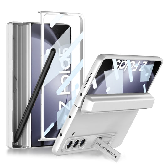 For Samsung Galaxy Z Fold5 GKK Integrated Magnetic Full Coverage Phone Flip Case with Pen Box(Silver) - Galaxy Z Fold5 Cases by GKK | Online Shopping South Africa | PMC Jewellery