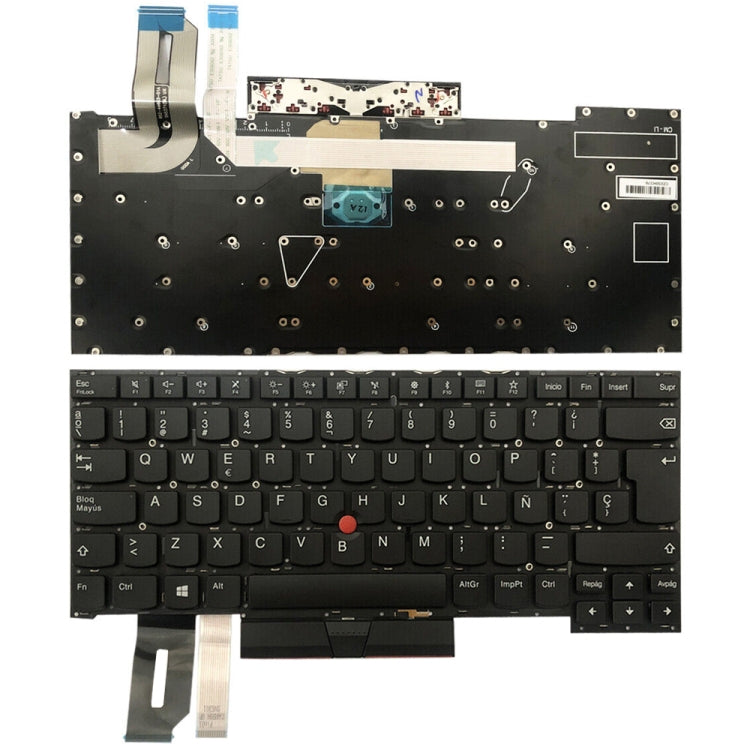 For Lenovo ThinkPad T490s / T495s Spanish Version Backlight Laptop Keyboard - Lenovo Spare Parts by PMC Jewellery | Online Shopping South Africa | PMC Jewellery