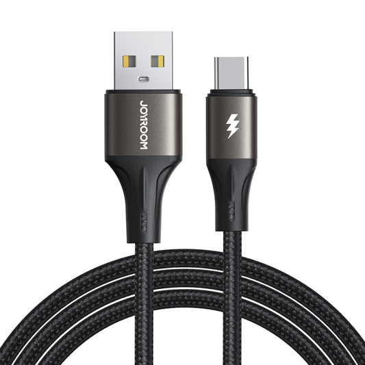 JOYROOM SA25-AC3 3A USB to USB-C/Type-C Fast Charge Data Cable, Length:2m(Black) - USB-C & Type-C Cable by JOYROOM | Online Shopping South Africa | PMC Jewellery
