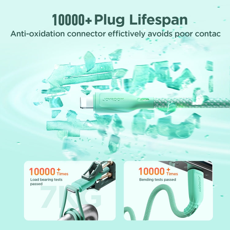 JOYROOM SA34-AL3 3A USB to 8 Pin Fast Charge Data Cable, Length: 1m(Green) - Normal Style Cable by JOYROOM | Online Shopping South Africa | PMC Jewellery