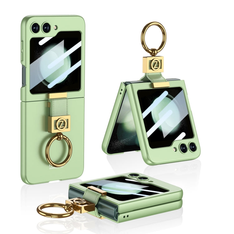 For Samsung Galaxy Z Flip5 GKK Ultra-thin Z Ring Holder PC Phone Case(Matcha Green) - Galaxy Z Flip5 Cases by GKK | Online Shopping South Africa | PMC Jewellery | Buy Now Pay Later Mobicred