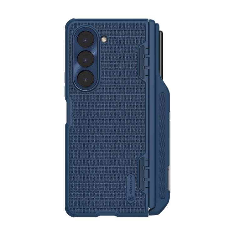 For Samsung Galaxy Z Fold5 NILLKIN Frosted Fold PC + TPU Phone Case with Pen Slot(Blue) - Galaxy Z Fold5 Cases by NILLKIN | Online Shopping South Africa | PMC Jewellery