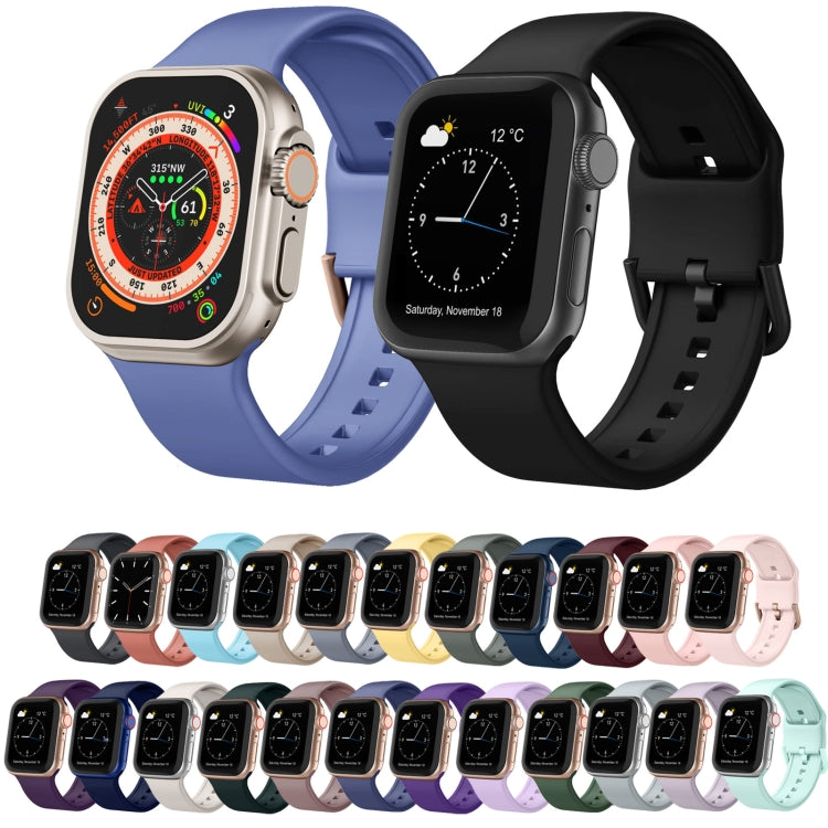 For Apple Watch 38mm Pin Buckle Silicone Watch Band(Light Orange) - free shipping - PMC TechLife - Order now!