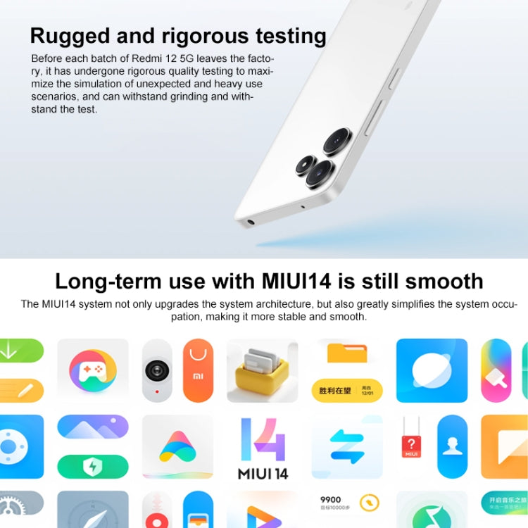 Xiaomi Redmi 12 5G, 8GB+256GB,  6.79 inch MIUI 14 Qualcomm Snapdragon 4 Gen2 Octa Core up to 2.2GHz, Network: 5G, Not Support Google Play(Dark Grey) - Xiaomi Redmi by Xiaomi | Online Shopping South Africa | PMC Jewellery