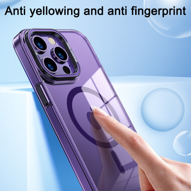 For iPhone 15 MagSafe Magnetic Invisible Holder Transparent Phone Case(Blue) - free shipping - PMC TechLife - Order now!