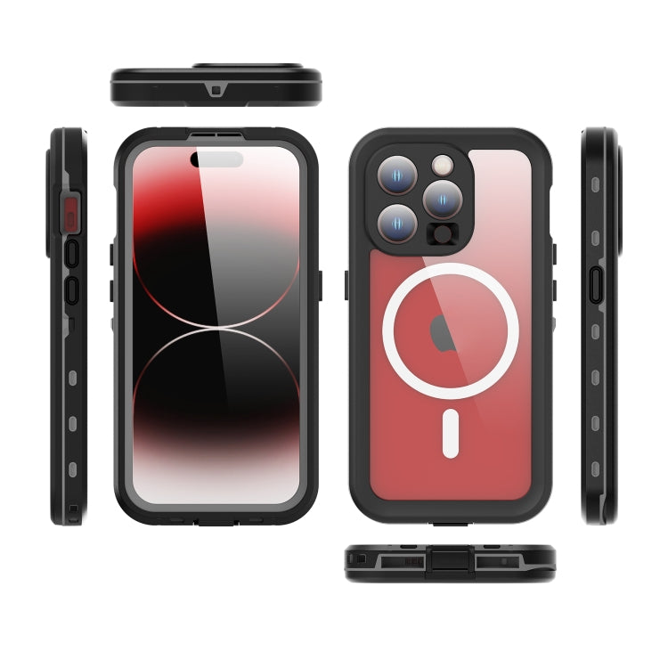 For iPhone 15 Pro Max RedPepper IP68 Waterproof MagSafe Phone Case(Black) - free shipping - PMC TechLife - Order now!