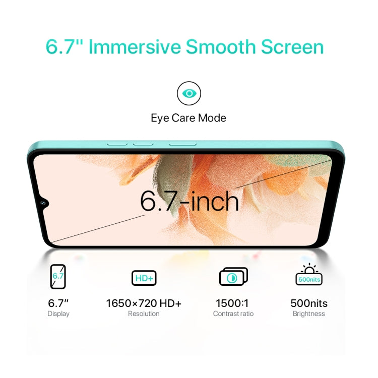 [HK Warehouse] UMIDIGI A15C, 8GB+128GB, Face ID & Side Fingerprint Identification, 6.7 inch Android 13 Unisoc T606 Octa Core, Network: 4G, NFC, OTG(Graphite Black) - UMIDIGI by UMIDIGI | Online Shopping South Africa | PMC Jewellery