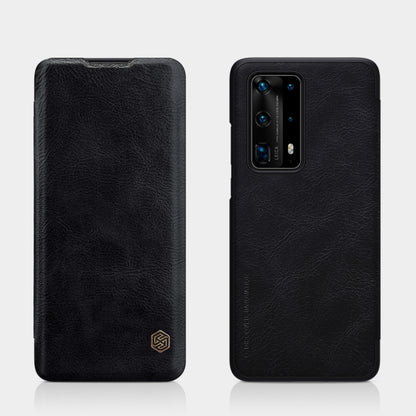 For Huawei P40 Pro Plus NILLKIN QIN Series Crazy Horse Texture Horizontal Flip Leather Case with Card Slot(Black) - Huawei Cases by NILLKIN | Online Shopping South Africa | PMC Jewellery