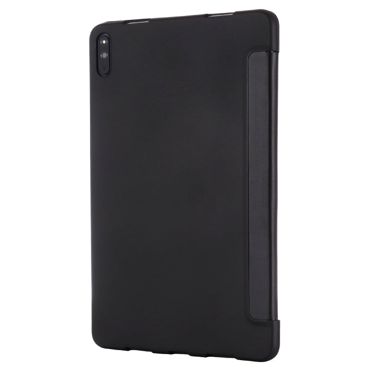 For Huawei Matepad 10.4 GEBEI Shockproof Horizontal Flip Leather Case with Three-folding Holder(Black) - Huawei by GEBEI | Online Shopping South Africa | PMC TechLife | Buy Now Pay Later Mobicred