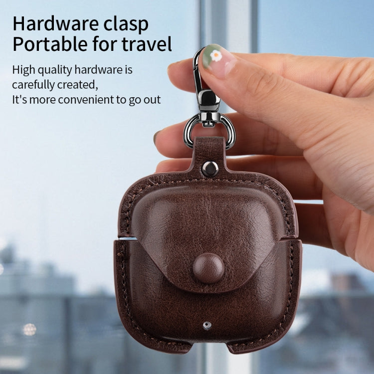 For Huawei FreeBuds SE 2 / SE 3 Leather TWS Earphone Protective Case with Hook(Black) - free shipping - PMC TechLife - Order now!