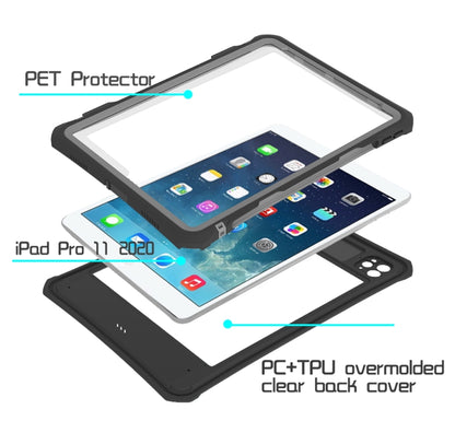 For iPad Pro 11 inch (2020) RedPepper Shockproof Waterproof PC + TPU Protective Tablet Case with Lanyard & Pen Tray & Holder(Black) - iPad Pro 11 (2020) Cases by RedPepper | Online Shopping South Africa | PMC Jewellery | Buy Now Pay Later Mobicred