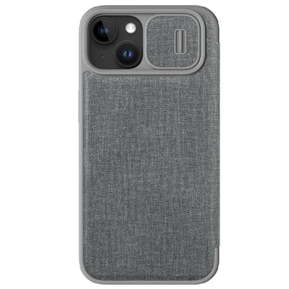 For iPhone 15 Plus NILLKIN QIN Series Pro Fabric Textured Leather Phone Case(Grey) - iPhone 15 Plus Cases by NILLKIN | Online Shopping South Africa | PMC Jewellery