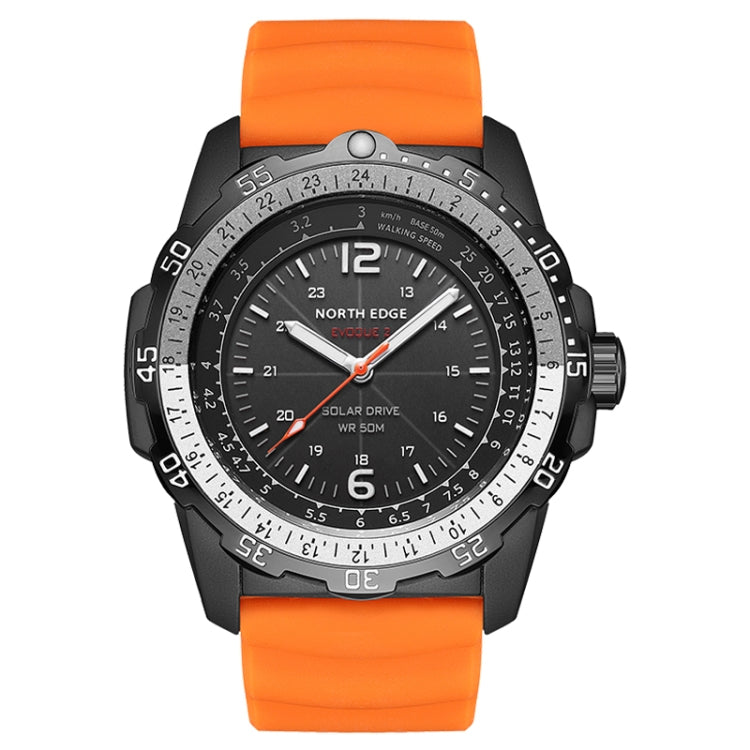 NORTH EDGE EVOQUE2 Outdoor Waterproof Solar Charging Sports Watch(Orange) - Sport Watches by NORTH EDGE | Online Shopping South Africa | PMC Jewellery