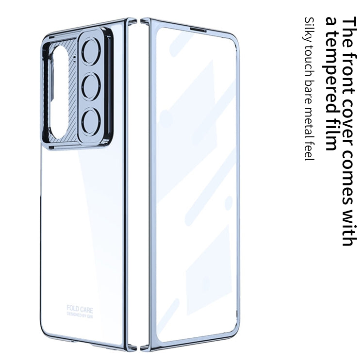 For Samsung Galaxy Z Fold5 GKK Integrated Push Lens Window PC Phone Case(Blue) - Galaxy Z Fold5 Cases by GKK | Online Shopping South Africa | PMC TechLife | Buy Now Pay Later Mobicred