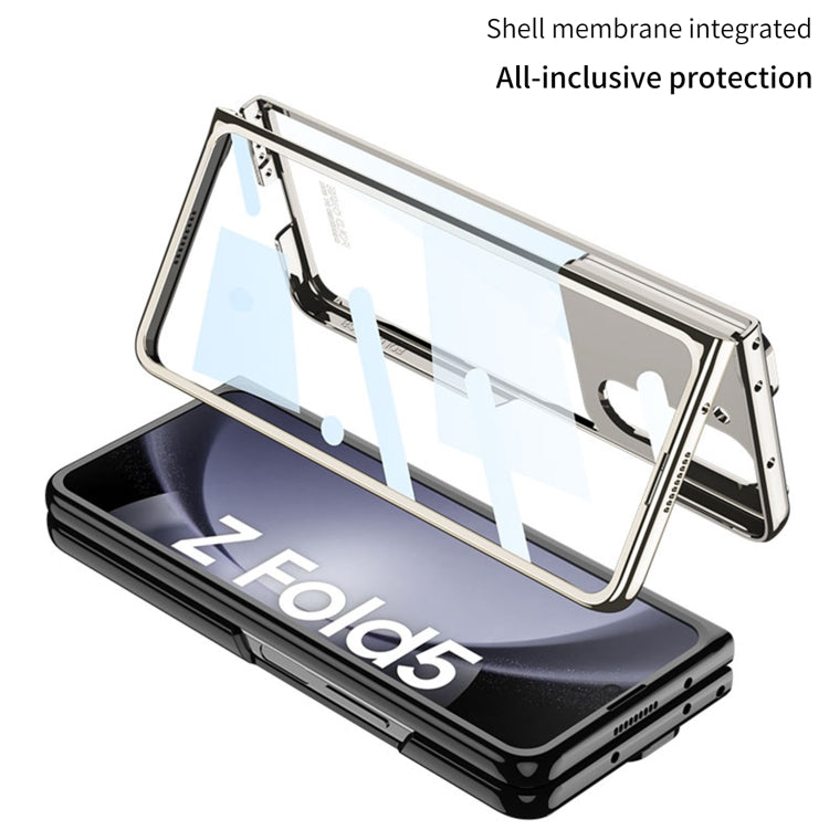 For Samsung Galaxy Z Fold5 GKK Integrated Push Lens Window PC Phone Case(Blue) - Galaxy Z Fold5 Cases by GKK | Online Shopping South Africa | PMC TechLife | Buy Now Pay Later Mobicred
