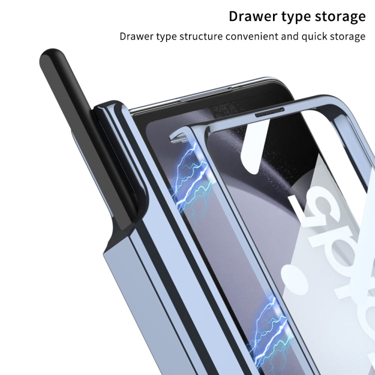 For Samsung Galaxy Z Fold5 GKK Integrated Push Lens Window PC Phone Case(Blue) - Galaxy Z Fold5 Cases by GKK | Online Shopping South Africa | PMC TechLife | Buy Now Pay Later Mobicred