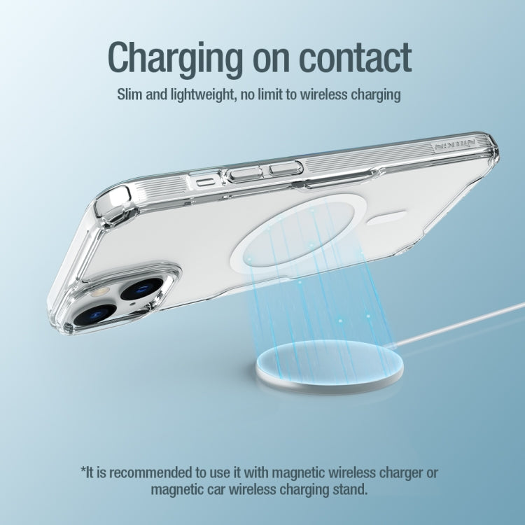 For iPhone 15 Plus NILLKIN Ultra Clear Magsafe PC + TPU Phone Case(Blue) - iPhone 15 Plus Cases by NILLKIN | Online Shopping South Africa | PMC TechLife | Buy Now Pay Later Mobicred