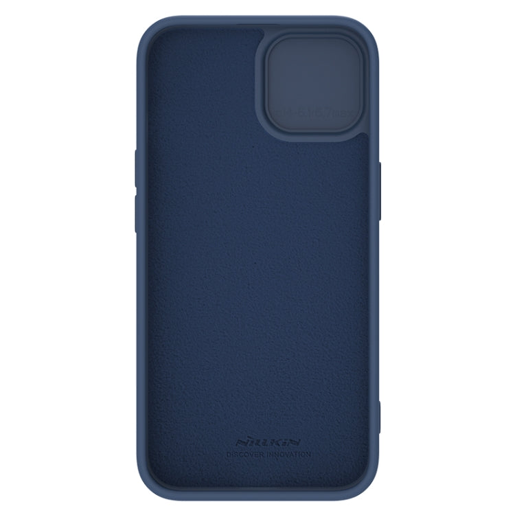 For iPhone 15 Plus NILLKIN CamShield Liquid Silicone Phone Case(Blue) - iPhone 15 Plus Cases by NILLKIN | Online Shopping South Africa | PMC Jewellery