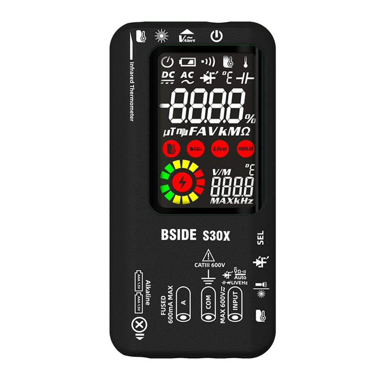 BSIDE S30X Smart Color Screen Infrared Temperature Measurement Multimeter(Black) - Digital Multimeter by BSIDE | Online Shopping South Africa | PMC Jewellery | Buy Now Pay Later Mobicred