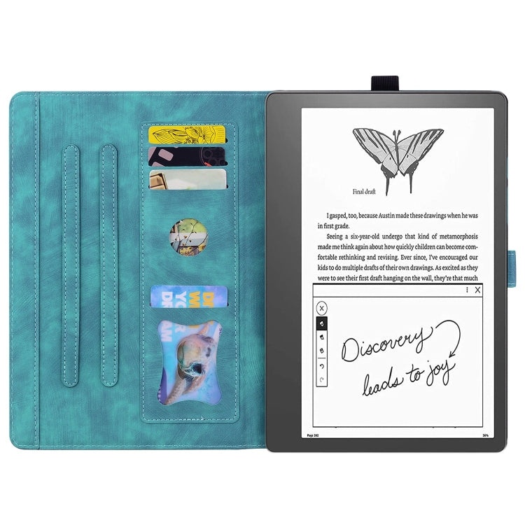 For Amazon Kindle Scribe 10.2 2022 Cartoon Sakura Cat Embossed Smart Leather Tablet Case(Green) - Amazon by PMC TechLife | Online Shopping South Africa | PMC TechLife | Buy Now Pay Later Mobicred
