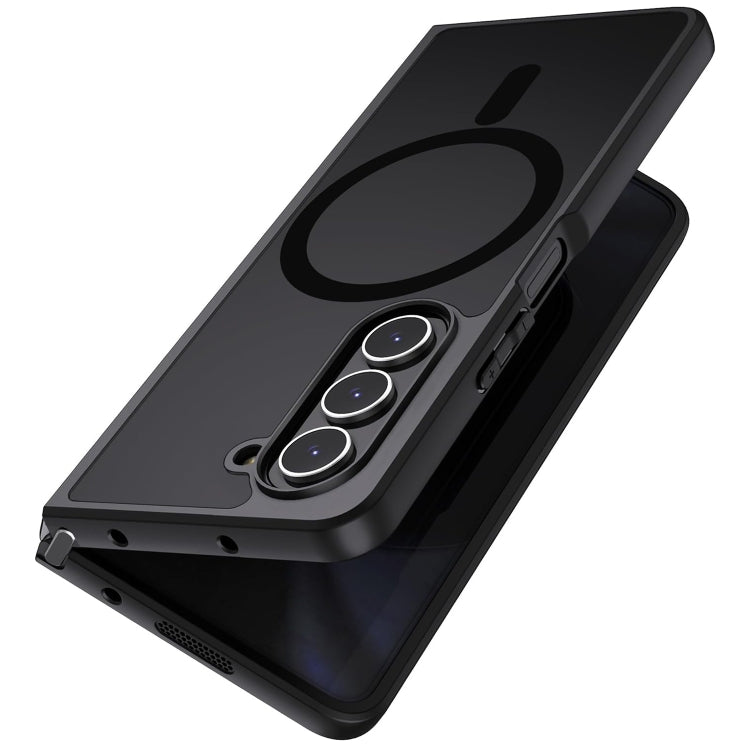 For Samsung Galaxy Z Fold4 MagSafe Ultra-thin Translucent PC+TPU Phone Case(Black) - Galaxy Z Fold4 5G Cases by PMC TechLife | Online Shopping South Africa | PMC TechLife