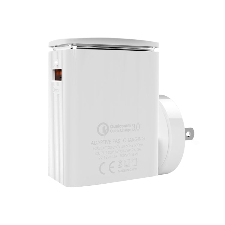 LDNIO A1301Q 2 in 1 18W QC3.0 USB Interface Travel Charger Mobile Phone Charger with Micro USB Data Cable, US Plug - USB Charger by LDNIO | Online Shopping South Africa | PMC TechLife | Buy Now Pay Later Mobicred