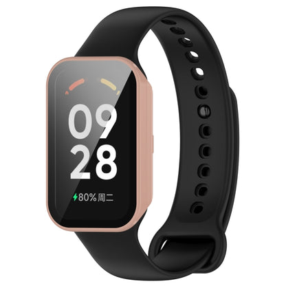 For Xiaomi Smart Band 8 Active / Redmi Band 2 PC + Tempered Film Integrated Watch Protective Case(Pink) - Watch Cases by PMC Jewellery | Online Shopping South Africa | PMC Jewellery