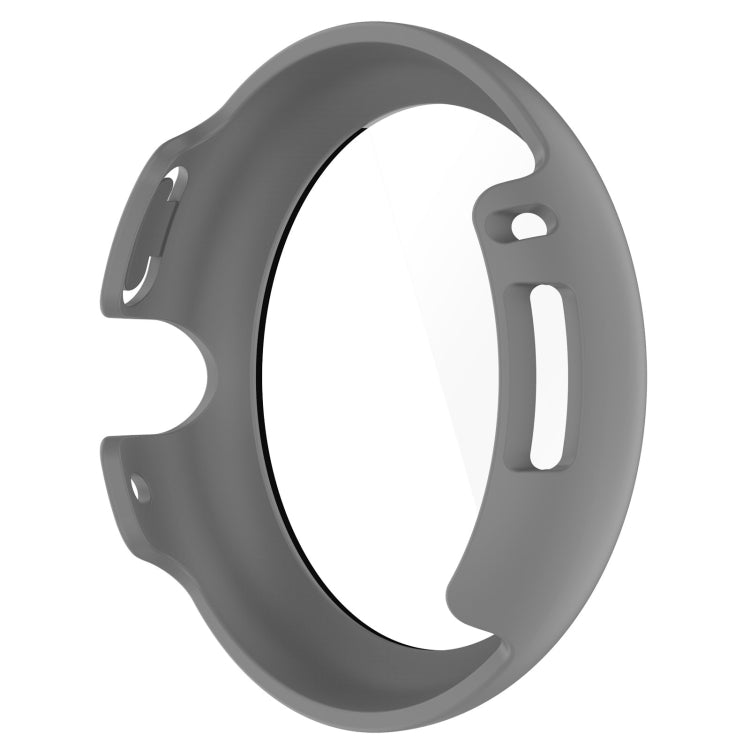 For Google Pixel Watch 2 PC + Tempered Film Integrated Watch Protective Case(Grey) - Watch Cases by PMC TechLife | Online Shopping South Africa | PMC TechLife