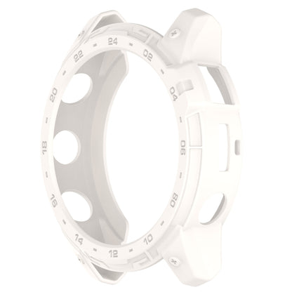 For Garmin Tactix 7 Amoled Armor Hollow TPU Watch Protective Case(Ivory White) - Watch Cases by PMC Jewellery | Online Shopping South Africa | PMC Jewellery