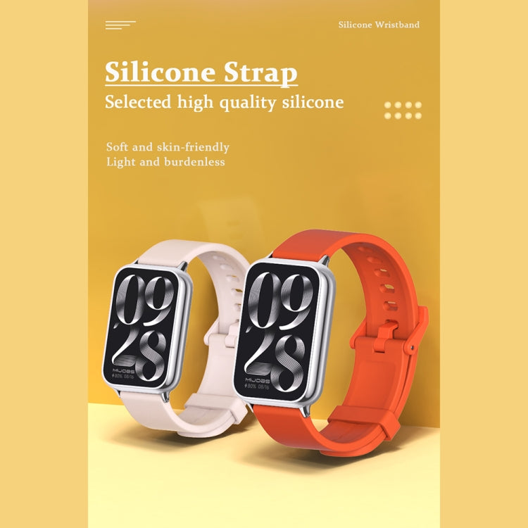 For Xiaomi Mi Band 8 Pro Mijobs Silicone Breathable Watch Band(Red+Silver) - Watch Bands by MIJOBS | Online Shopping South Africa | PMC Jewellery