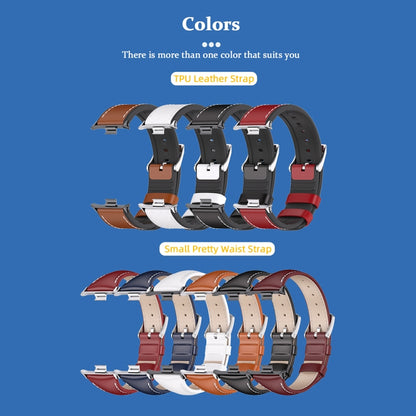 For Xiaomi Mi Band 8 Pro Mijobs TPU Leather Watch Band(Red Silver) - Watch Bands by MIJOBS | Online Shopping South Africa | PMC Jewellery