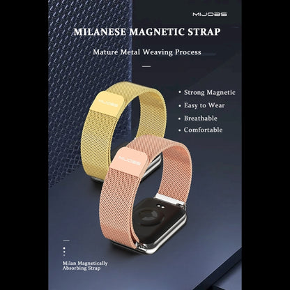 For Xiaomi Mi Band 8 Pro Mijobs Milan Magnetic Stainless Steel Watch Band(Silver) - Watch Bands by MIJOBS | Online Shopping South Africa | PMC Jewellery