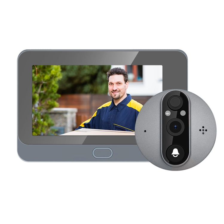 ESCAM C87 1080P 4.3 inch Smart WiFi Digital Door Viewer Supports Wide-Angle PIR & Night Vision & Dingdong Photo(White) - free shipping - PMC TechLife - Order now!