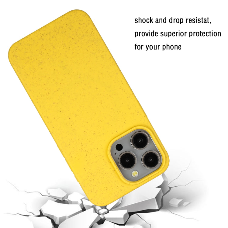 For iPhone 11 Pro Max Wheat MagSafe Magnetic Straw Material + TPU Phone Case(Yellow) - free shipping - PMC TechLife - Order now!