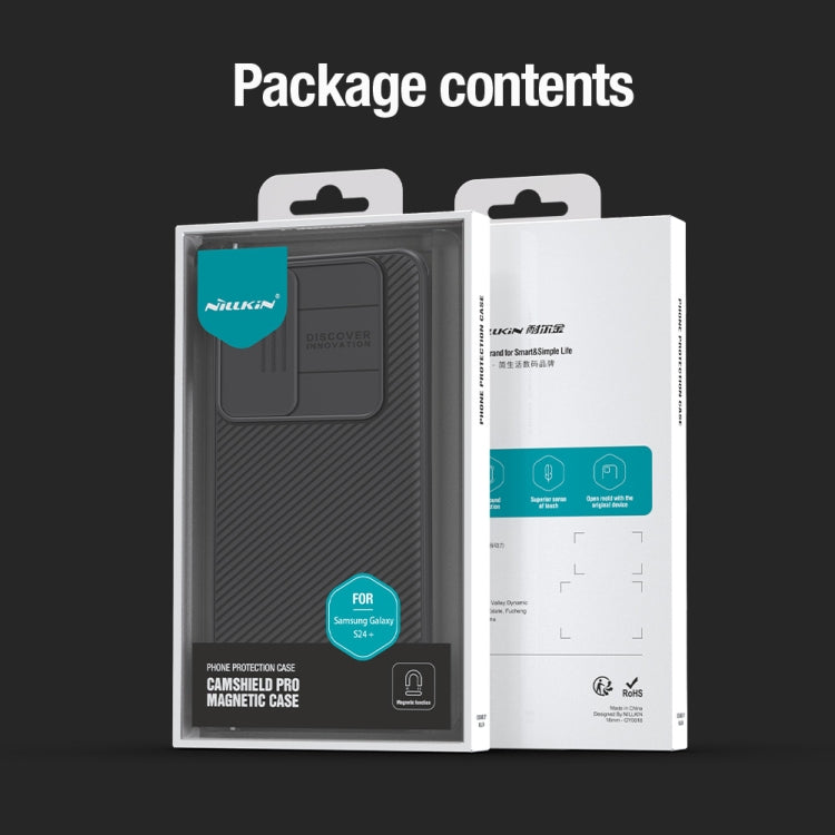 For Samsung Galaxy S24+ 5G NILLKIN Black Mirror Pro Series Camshield PC Phone Case(Black) - Galaxy S24+ 5G Cases by NILLKIN | Online Shopping South Africa | PMC TechLife | Buy Now Pay Later Mobicred